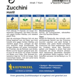 Zucchini Mastil F1 | Zucchinisamen Von Kiepenkerl