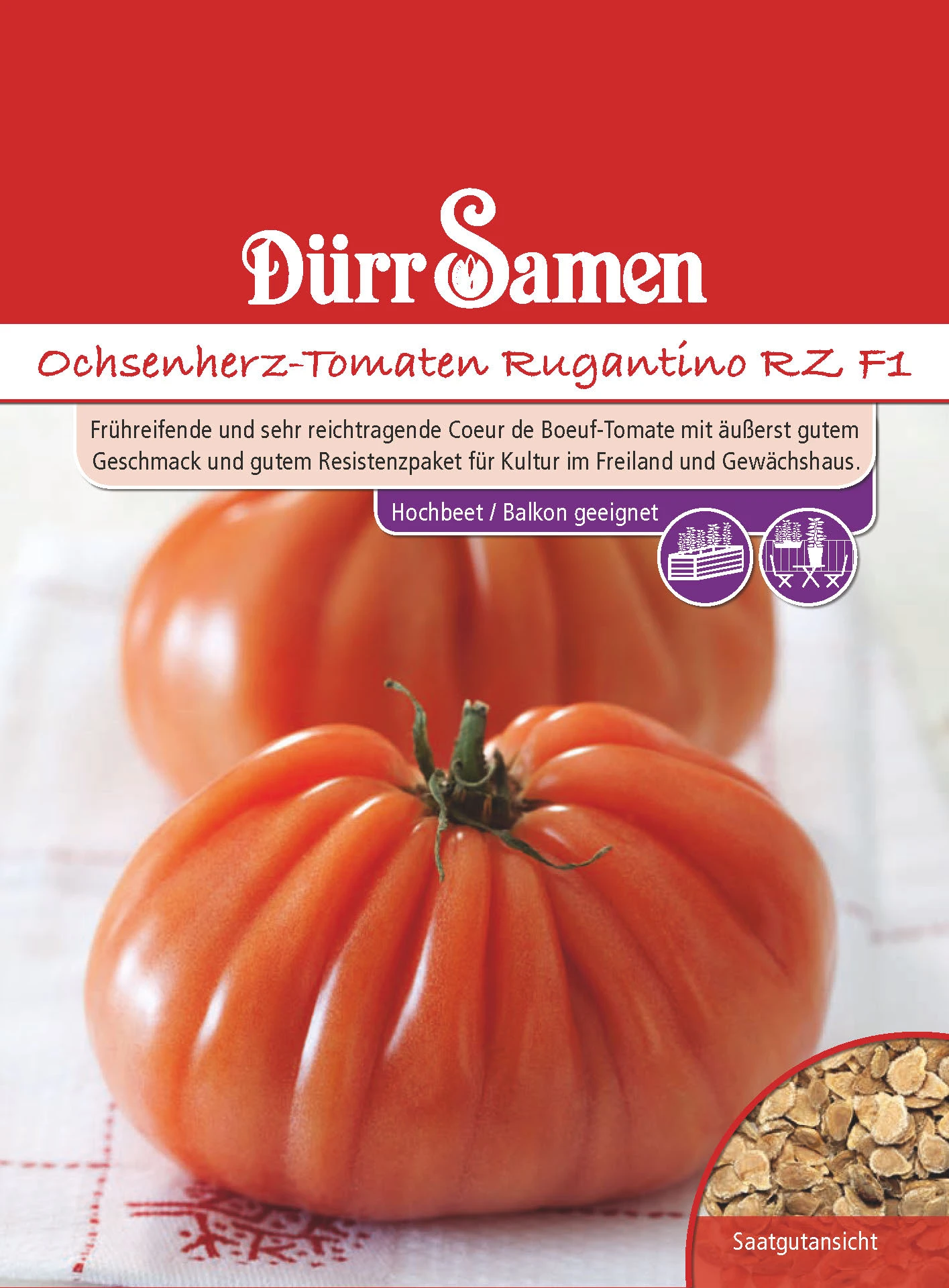 Ochsenherztomate Rugantino RZ F1 | Ochsenherztomatensamen Von Dürr Samen 2 Ochsenherztomate Rugantino RZ F1 | Ochsenherztomatensamen Von Dürr Samen – Bild 2