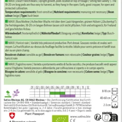 Buschbohne Maxi | BIO Buschbohnensamen Von Sativa Rheinau