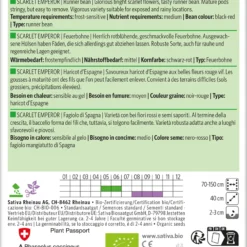 Feuerbohnen Scarlet Emperor | BIO Bohnensamen Von Sativa Rheinau