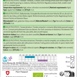 Balkontomate Bogus Fruchta Ks | BIO Buschtomatensamen Von Sativa Rheinau