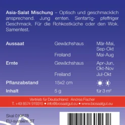 Asia - Salat Mischung | BIO Salatsamen Von De Bolster
