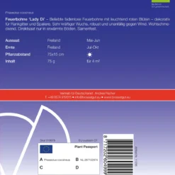 Feuerbohne Lady Di | BIO Bohnensamen Von De Bolster