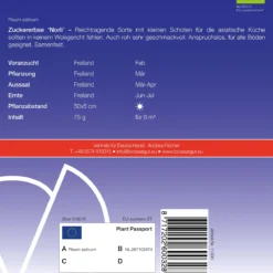 Zuckererbse Norli| BIO Zuckererbsensamen Von De Bolster