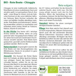 Baum Freude Verkäufe -Baum Freude Verkäufe 540077 Bio Rote Beete Chioggia 18351 sa 1