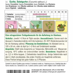 Salatgurke Saladin F1 | Glashausgurkensamen Von Austrosaat