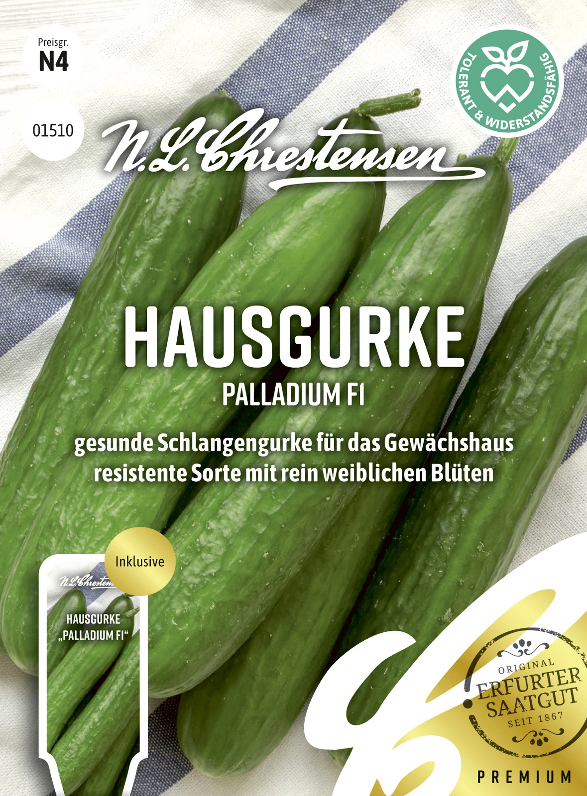 Hausgurke Palladium F1 | Gurkensamen Von N.L. Chrestensen 1 Hausgurke Palladium F1 | Gurkensamen Von N.L. Chrestensen