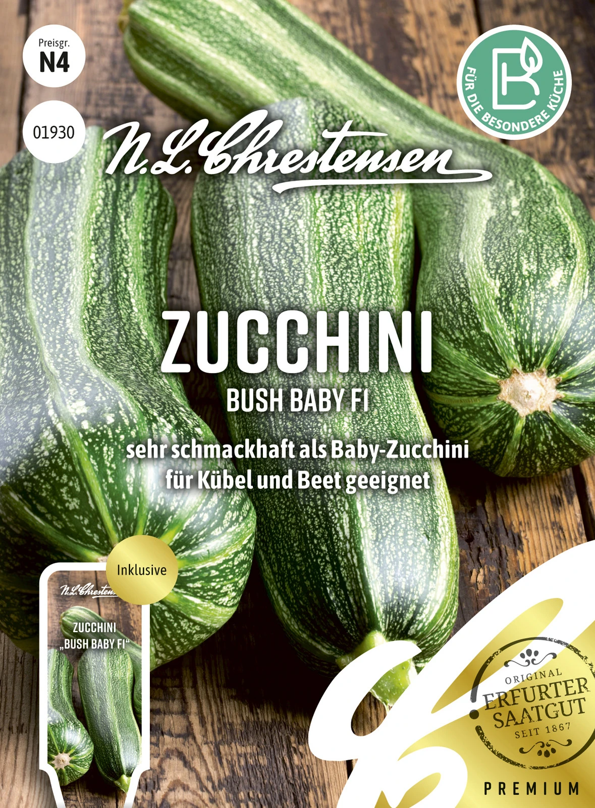 Zucchini Bush Baby F1 | Zucchinisamen Von N.L. Chrestensen 2 Zucchini Bush Baby F1 | Zucchinisamen Von N.L. Chrestensen – Bild 2