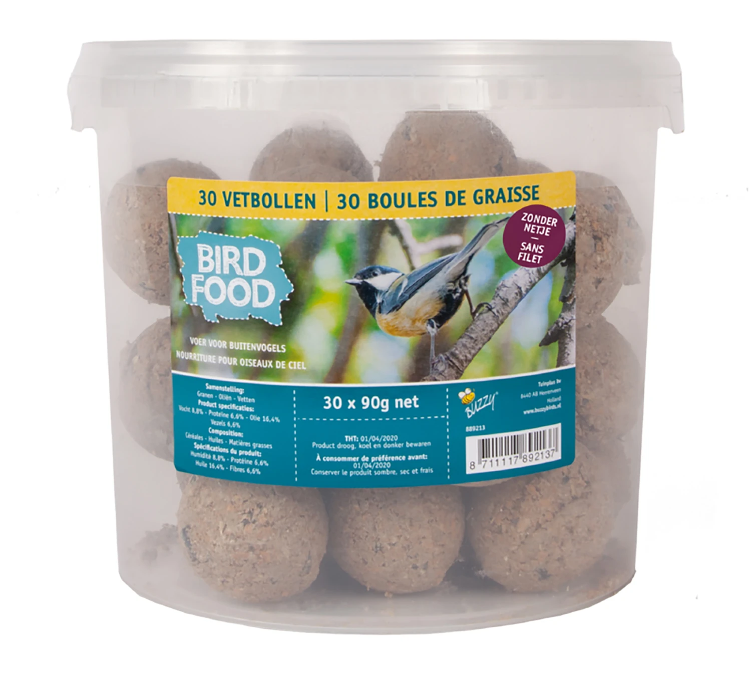 Meisenknödel Im Eimer (30 Stück) | Vogelfutter Von Bûten Birds 1 Meisenknödel Im Eimer (30 Stück) | Vogelfutter Von Bûten Birds