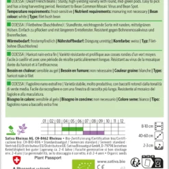 Filetbohne Odessa | BIO Bohnensamen Von Sativa Rheinau