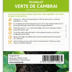Feldsalat Verte De Cambrai (100 Stück) | Feldsalatsamen Von FLORTUS -Baum Freude Verkäufe 549863 Feldsalat Verte de Cambrai 100 Stueck 2000 0480 100x 2