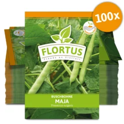 Buschbohne Maja (100 Stück) | Buschbohnensamen Von FLORTUS -Baum Freude Verkäufe 549880 Buschbohne Maja 100 Stueck 2000 0497 100x 0