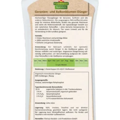 Geranien- Und Balkonblumendünger (1 L) | BIO Dünger Von Florissa