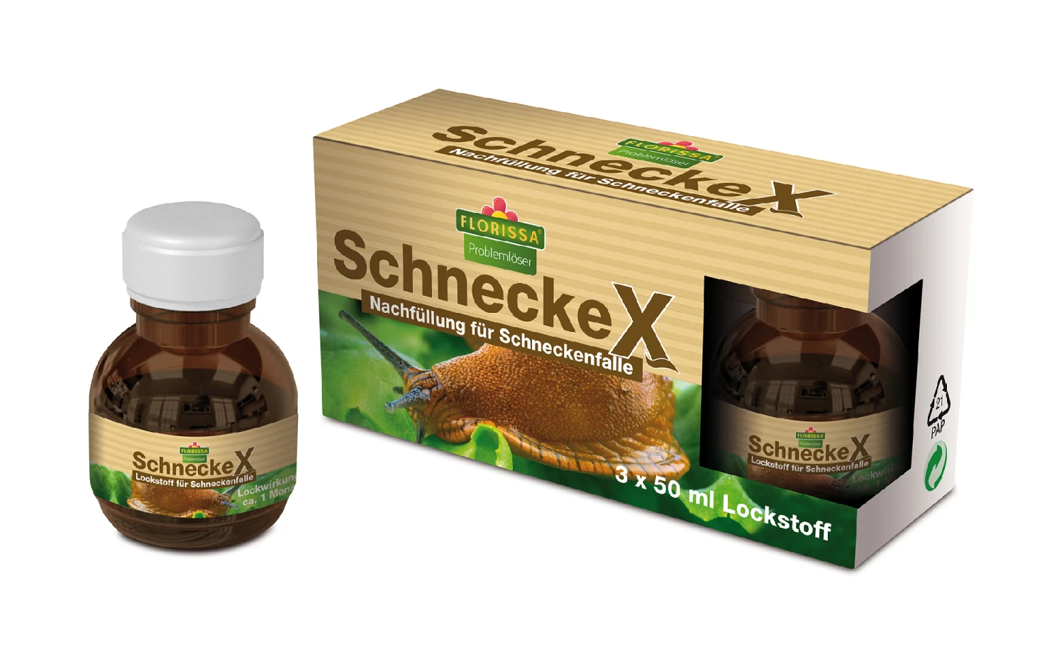 Schneckenfalle SchneckeX Lockmittel Nachfüllpackung (3x 50 Ml) | Fallen Und Fernhaltemittel Von Florissa 1 Schneckenfalle SchneckeX Lockmittel Nachfüllpackung (3x 50 Ml) | Fallen Und Fernhaltemittel Von Florissa