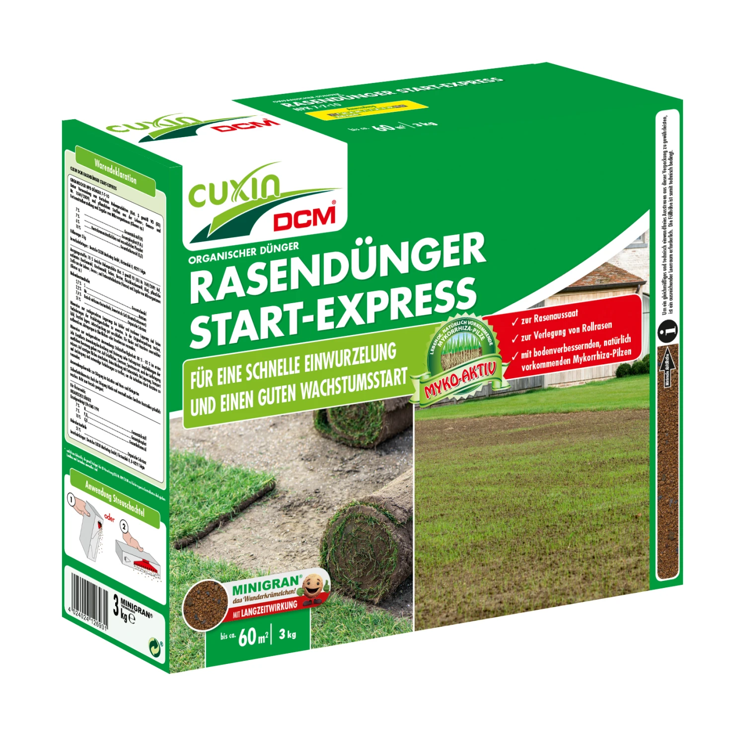 Rasendünger Start-Express (3 Kg) | BIO Rasendünger Von Cuxin DCM 1 Rasendünger Start-Express (3 Kg) | BIO Rasendünger Von Cuxin DCM