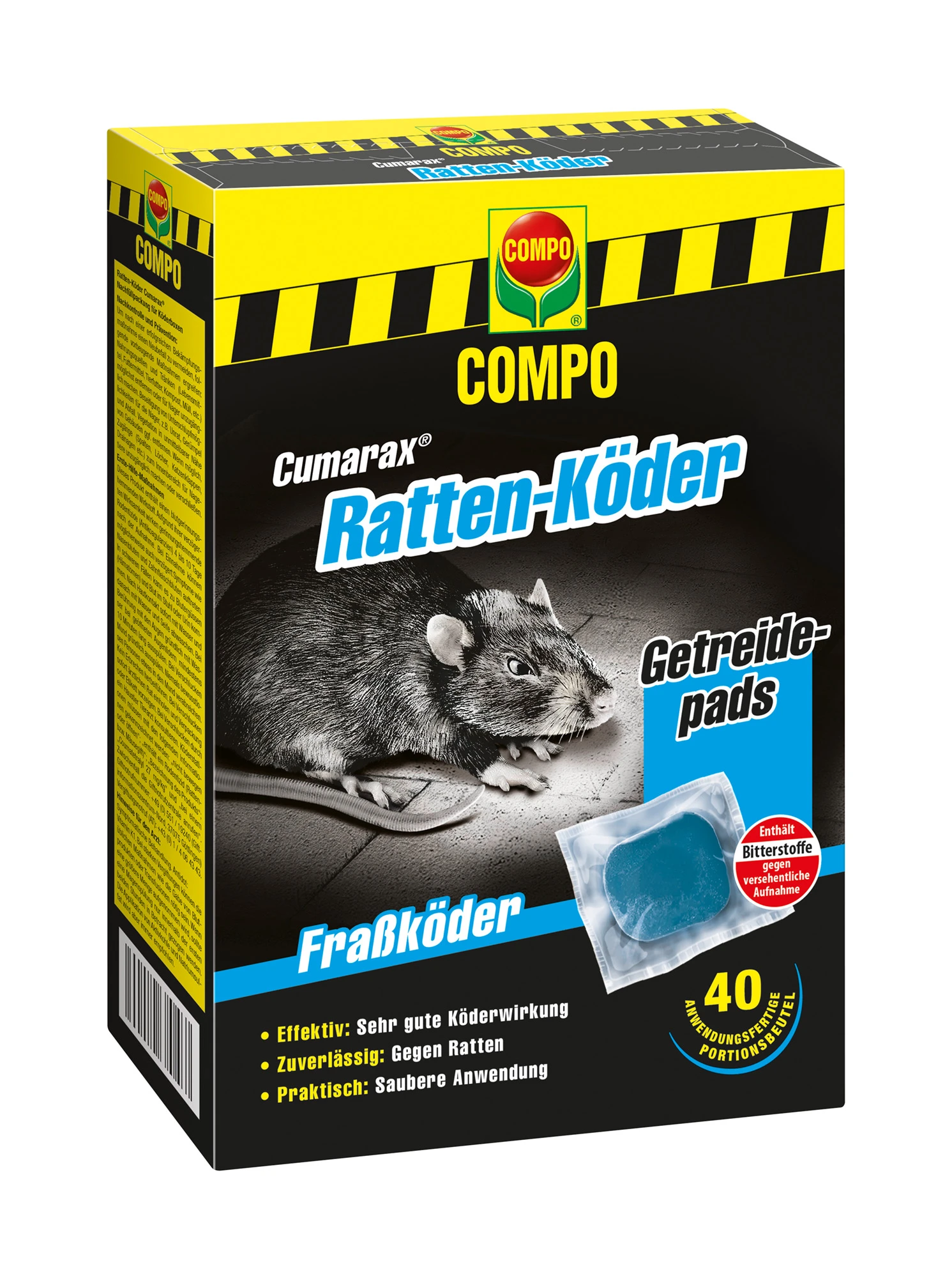 Ratten-Köder (400 G) | Fallen Und Fernhaltemittel Von COMPO 1 Ratten-Köder (400 G) | Fallen Und Fernhaltemittel Von COMPO