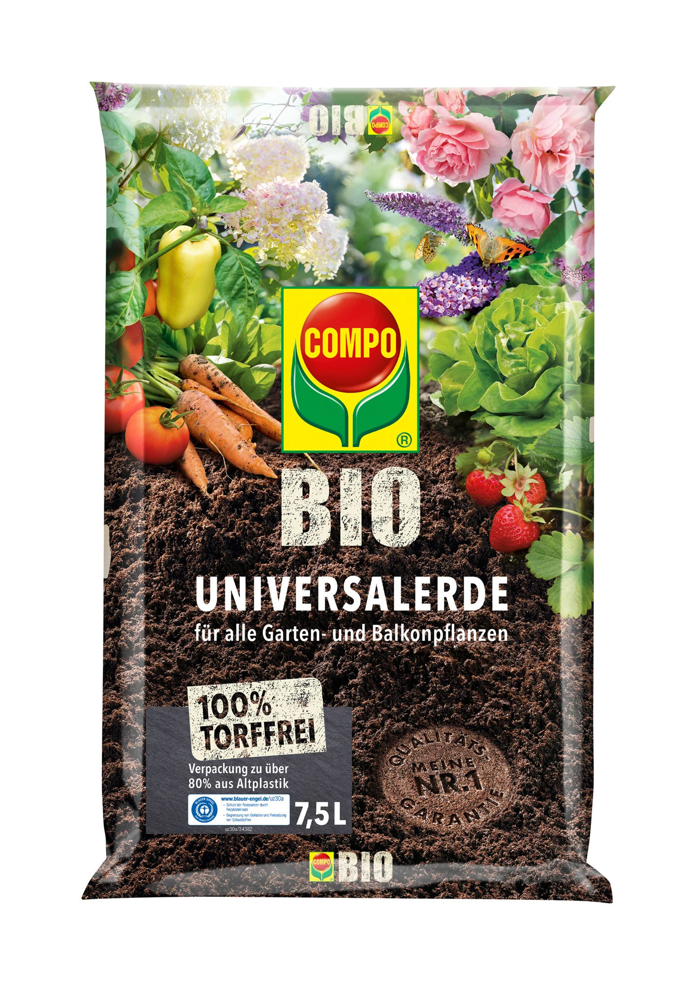 Universal-Erde Torffrei (7,5 L) | BIO Erden Von COMPO 1 Universal-Erde Torffrei (7,5 L) | BIO Erden Von COMPO