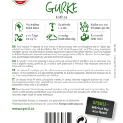 Gurke Lothar F1-Hybride | Gurkensamen Von Sperli