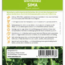 Wintererbse Sima (100 Tütchen) | Markerbsensamen Von FLORTUS