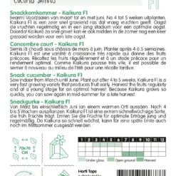 Snackgurke Kaikura F1 | Gurkensamen Von Hortitops