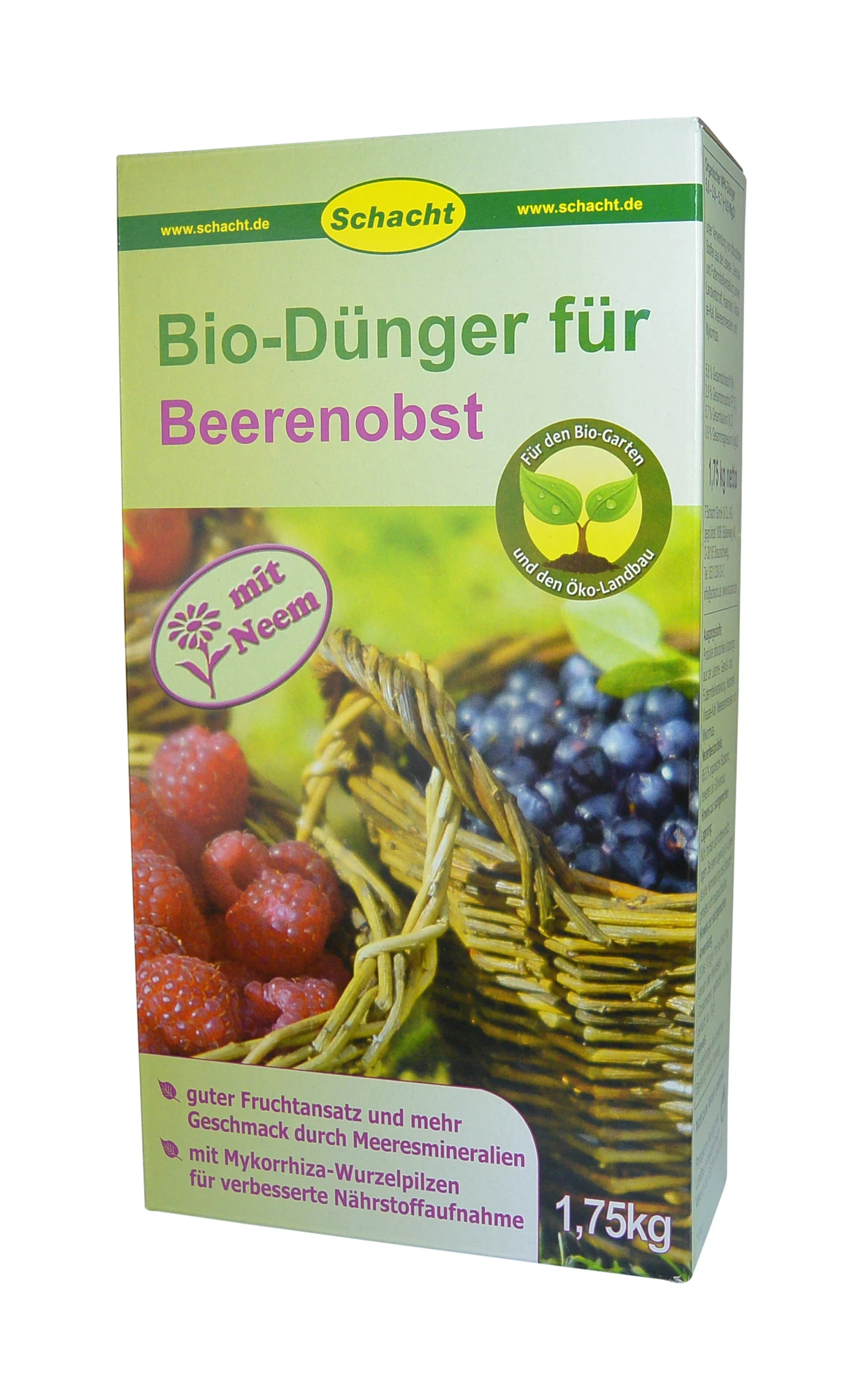 Dünger Für Beerenobst Mit Mykorrhiza Und Neem (1,75 Kg) | BIO Dünger Von Schacht 1 Dünger Für Beerenobst Mit Mykorrhiza Und Neem (1,75 Kg) | BIO Dünger Von Schacht