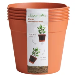 Anzuchttopf Easy Release Groß (5 Stück) | Jungpflanzentöpfe Von Clever Pots -Baum Freude Verkäufe 553516 Blumentopf Easy Release gross 5 Stueck 503879 kp 0