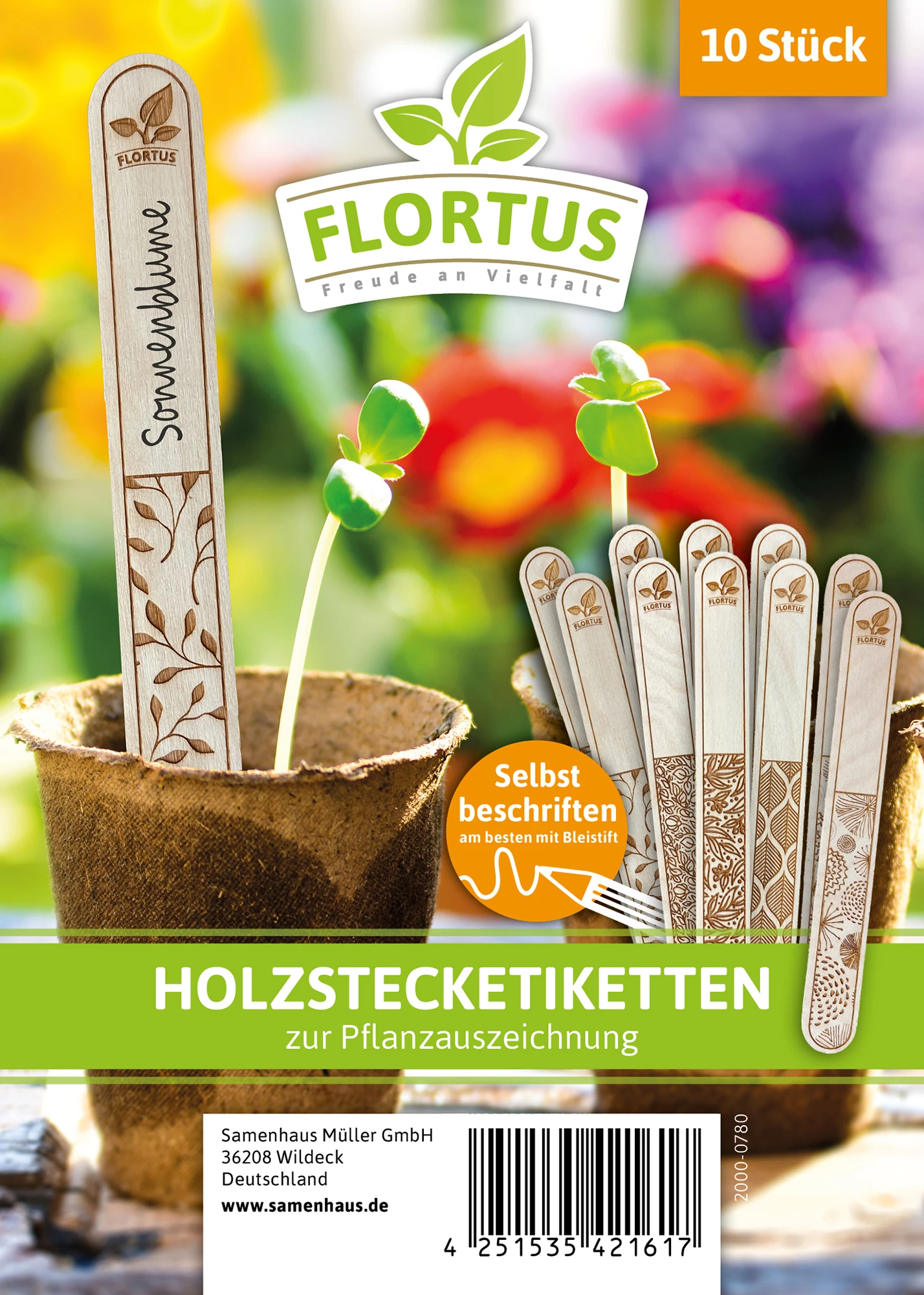 Holzstecketiketten Mit Lasergravur (10 Stück) | Pflanzenetiketten Von FLORTUS 5 Holzstecketiketten Mit Lasergravur (10 Stück) | Pflanzenetiketten Von FLORTUS – Bild 5