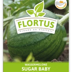 Wassermelone Sugar Baby (100 Tütchen) | BIO Wassermelonensamen Von FLORTUS -Baum Freude Verkäufe 555109 Wassermelone Sugar Baby 100 Tuetchen 2000 0776 100x 1