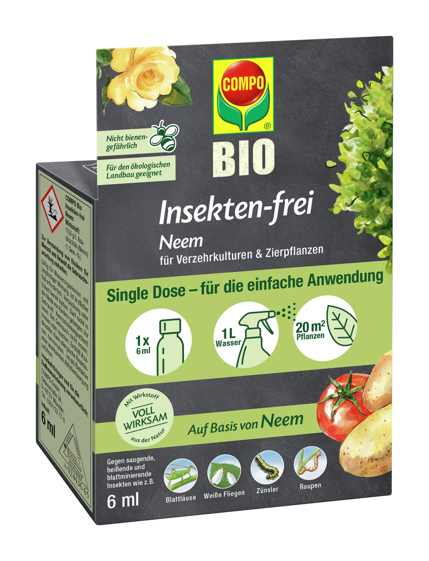 Insekten-frei Neem (6 Ml) | BIO Fallen Und Fernhaltemittel Von COMPO 1 Insekten-frei Neem (6 Ml) | BIO Fallen Und Fernhaltemittel Von COMPO