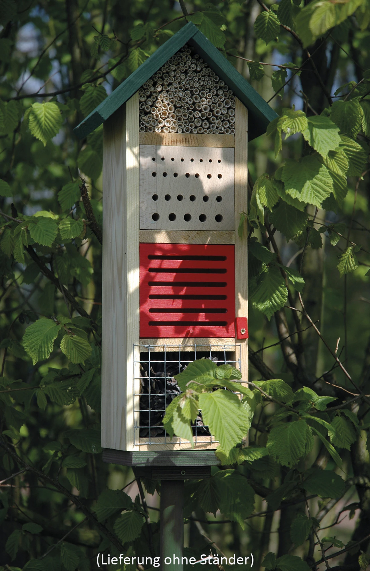 Insektenhotel Mit Grünem Spitzdach | Insektenhotels Von Dobar 4 Insektenhotel Mit Grünem Spitzdach | Insektenhotels Von Dobar – Bild 4