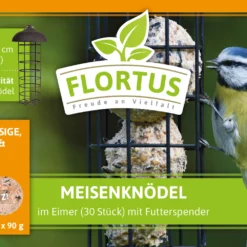 Meisenknödel Im Eimer Mit Futterspender (30 Stück) | Meisenknödel Von FLORTUS -Baum Freude Verkäufe 556010 Meisenknoedel im Eimer mit Futterspender 30 Stueck 2000 0874 1