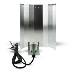 GIB Lighting Mithralit-Reflektor, Montiert, 50 X 50 Cm, Mit Verst. Bügel F. Energiesparlampen, Fassung, 4 M Kabel