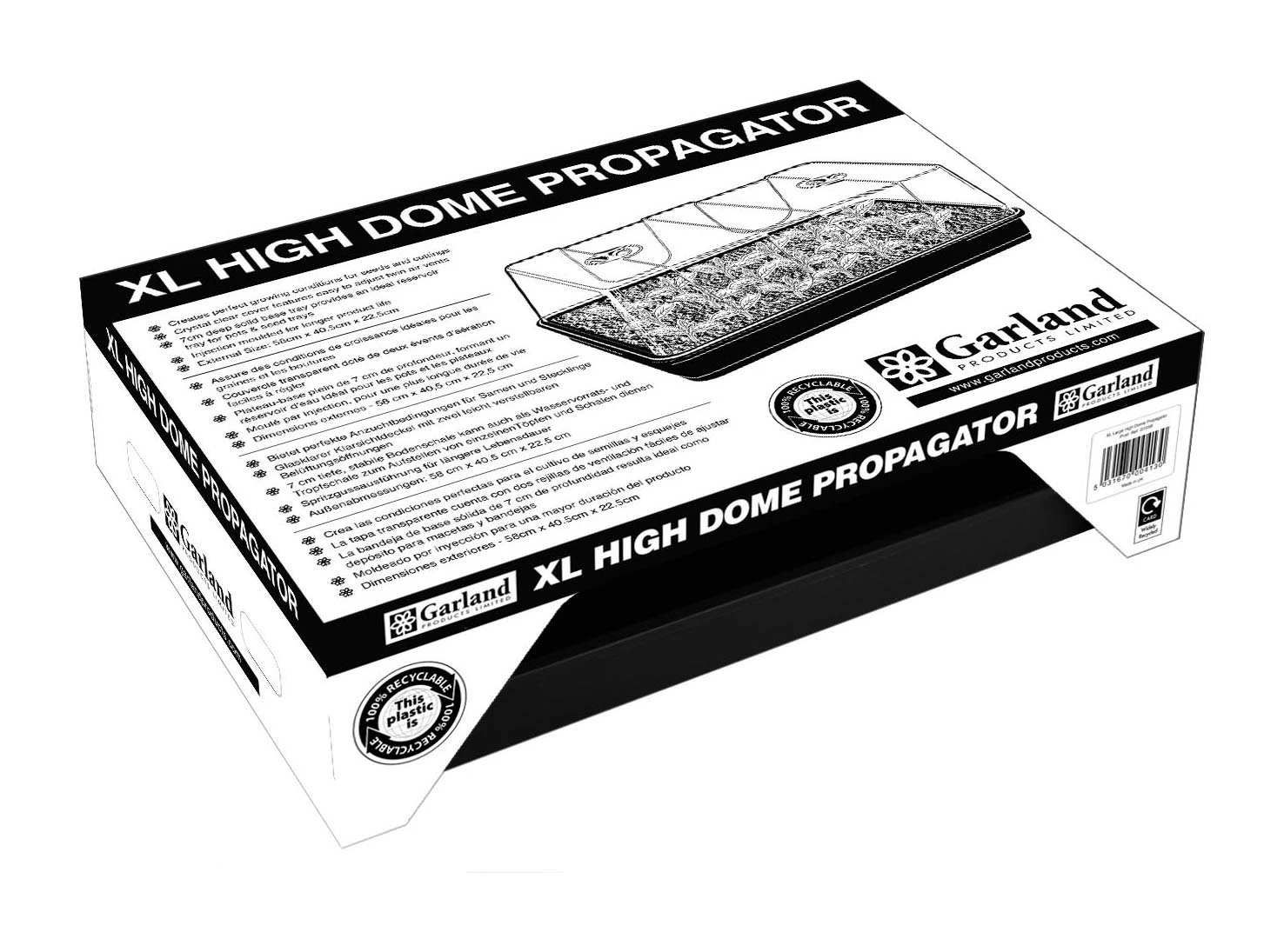 58 X 40,5 X 22,5 Cm Zimmergewächshaus High Dome XL Schwarz Mit Verstellbarer Luftzirkulation | Anzuchtzubehör Von Garland 2 58 X 40,5 X 22,5 Cm Zimmergewächshaus High Dome XL Schwarz Mit Verstellbarer Luftzirkulation | Anzuchtzubehör Von Garland – Bild 2