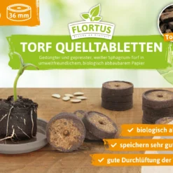 36 Mm Torf Quelltabletten | Torf Quelltabletten Von FLORTUS -Baum Freude Verkäufe 558921 36 mm Torf Quelltabletten 2000 0977 36x 1