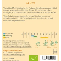 Salatgurke La Diva | BIO Salatgurkensamen Von Bingenheimer Saatgut