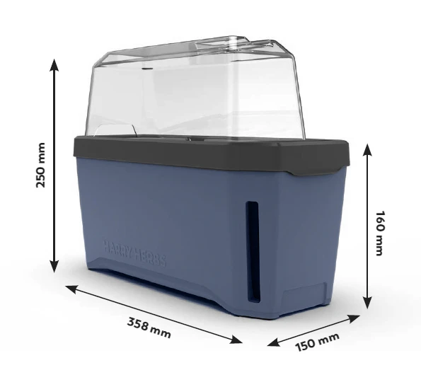 HARRY HERBS Kräutertopf Blau | Kräutertöpfe Von Gusta Garden 2 HARRY HERBS Kräutertopf Blau | Kräutertöpfe Von Gusta Garden – Bild 2